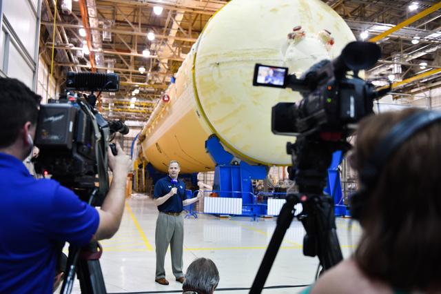 NASA image: NASA Administrator Tours Michoud Assembly Facility, Highlighting Space Launch System Rocket Progress